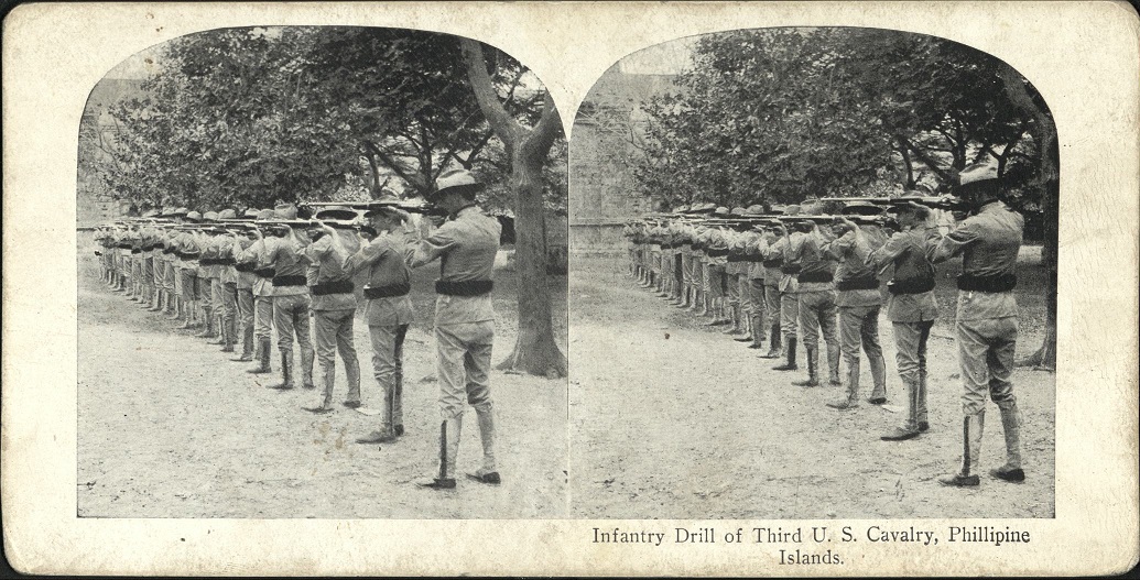 Infantry Drill of Third U.S. Cavalry, Philippine Islands.
